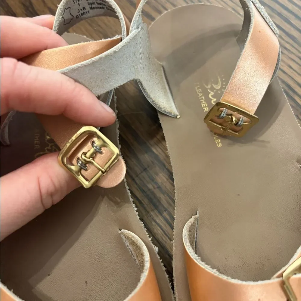 Sun-San Surfer Sandals – Little Kid Size 1 – Rose Gold